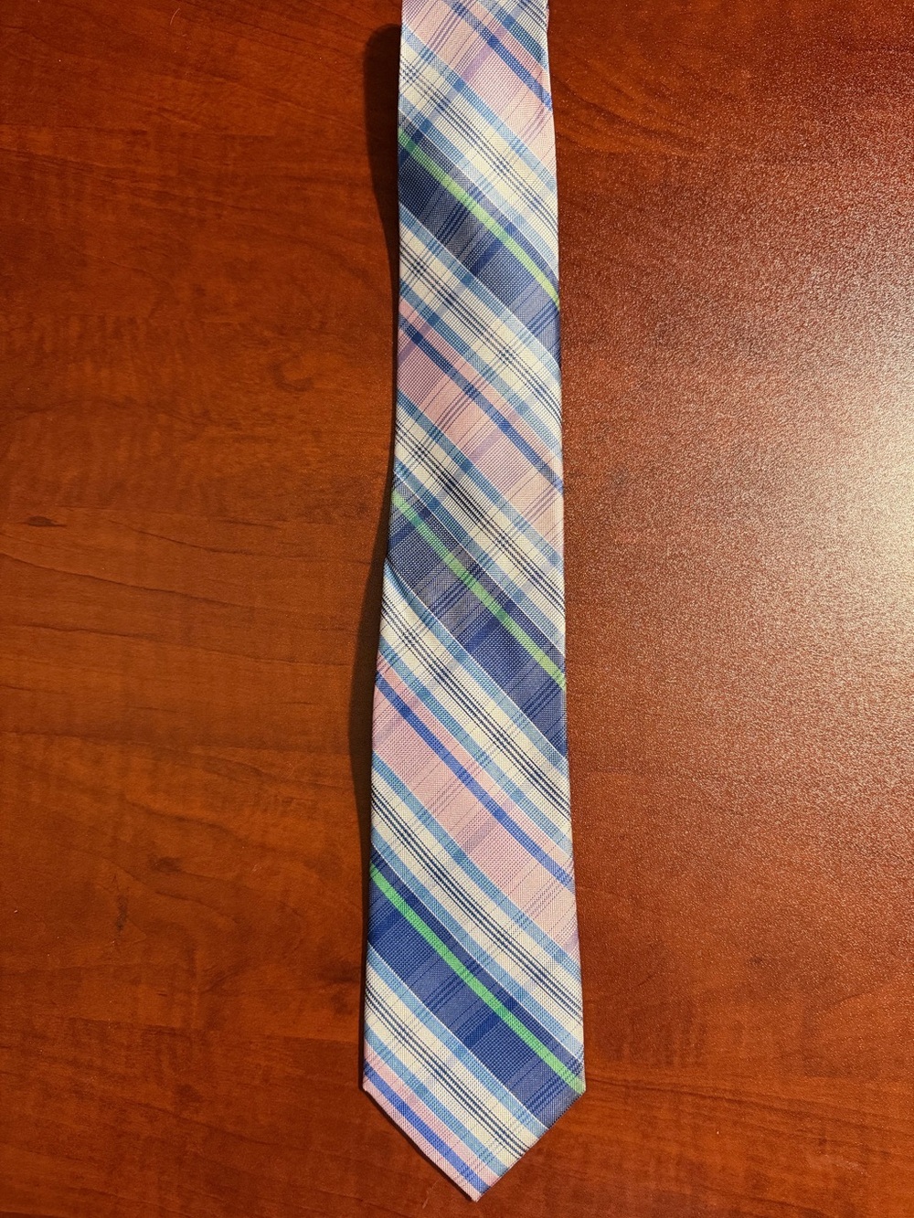 Nautica Men's Plaid Silk Tie Pastel Pink Blue Green NWT Spring Summer